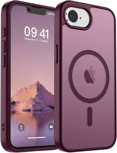 Vista 320 de SUPFINE - Funda magnética para iPhone 14 Pro Max (compatible con MagSafe), (protección contra caídas de grado militar de 10 pies), delgada, Negro