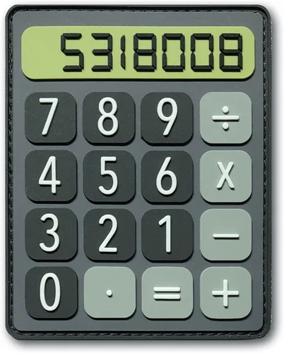 5318008 Calculadora - Parche de moral de PVC de calculadora - Parche de moral divertido, táctico, militar - Parches militares - Perfecto para tu