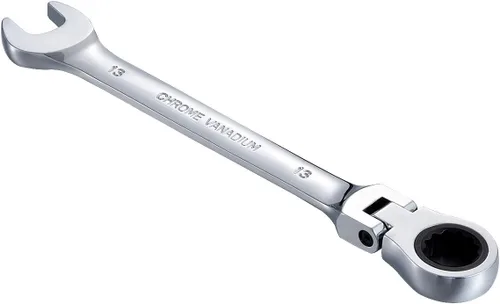 Vista 17 de KATUR Juego de llaves de trinquete de 0.945 in con cabezal giratorio flexible, llave combinada de trinquete, herramienta métrica de acero al cromo