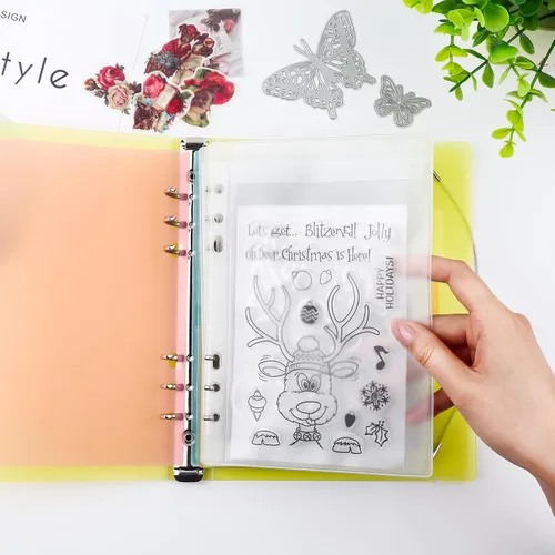 Vista 31 de BAOFALI 10PCS A5 Size Dividers for 6 Ring Binder,with Reinforced Edge and 10 Tabs,Paper Index Divider Category Page Tab Indexing Cards Die and Stamp