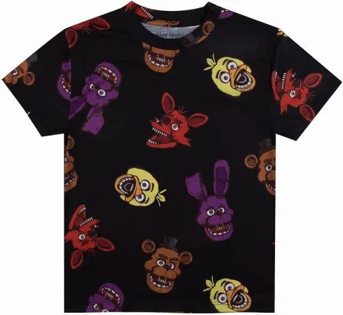 Vista 2 de Five Nights at Freddys Game Over Crew Neck Manga Corta Paquete de 4 camisetas para niño