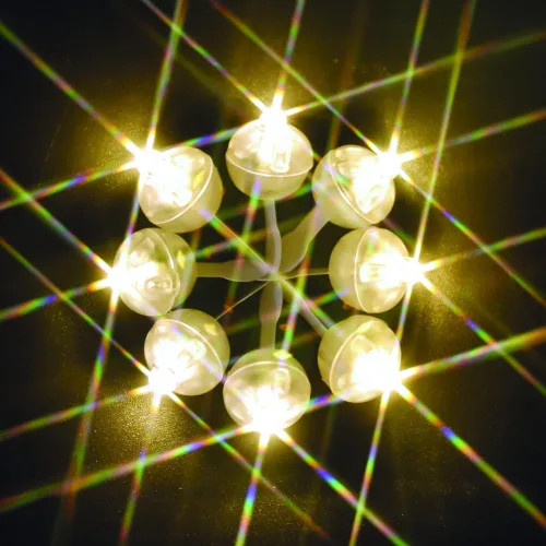 Vista 6 de 50 unids/lote 50 x blanco cálido redondo LED flash bola lámpara globo luz largo tiempo de espera para linterna de papel globo luz fiesta boda