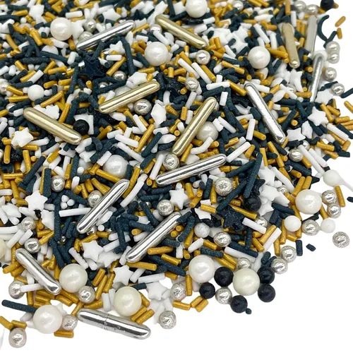 Vista 15 de Gránulos Azúcar de color Gránulos patrióticos Espolvorear rojo, blanco y azul Azúcar de cóctel Espolvorear para cupcakes Gránulos