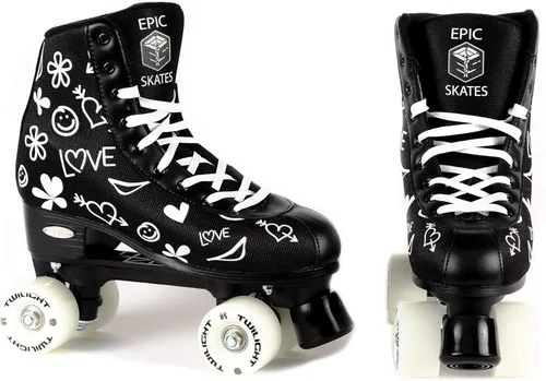 Vista 2 de Epic Skates Epic Skates Luv Quad Patines para mujer, negro/blanco