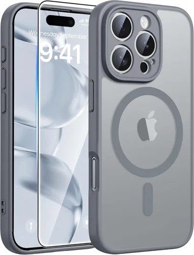 Vista 135 de FNTCASE Funda para iPhone Air: [Compatible con Magsafe] Fundas translúcidas mate con [protección completa de la cámara] [protector de pantalla]