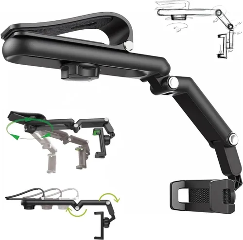 Vista 10 de Soporte giratorio y retráctil para teléfono para automóvil, multifunción con rotación de 1080°, soporte universal para teléfono celular, clip