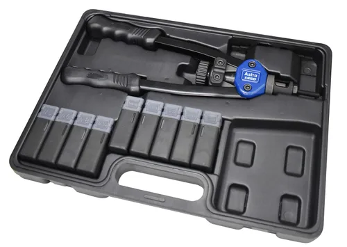 Vista 2 de Astro Pneumatic Tool 1450 Plusnut y Kit de fijación de tuercas remachadoras extralargas de 13 pulgadas, métricas, SAE y HHIP 3601-1008, juego