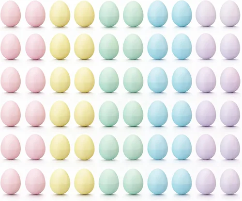 Vista 6 de Simgoing 30 huevos de Pascua en colores pastel de plástico colorido de percusión musical Maracas decorativas regalos para rellenos de cesta