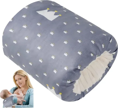Vista 9 de Almohada de brazo de lactancia para bebé, almohadas de brazo de lactancia para lactancia materna, algodón suave para recién nacidos, más apoyo