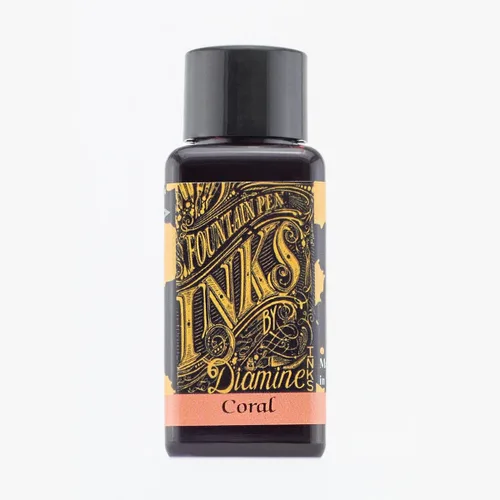 Vista 44 de Tinta embotellada para pluma estilográfica Diamine, 30 ml - Ámbar