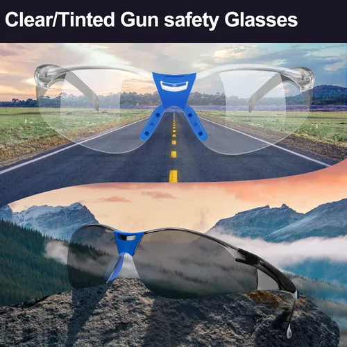 Vista 4 de Yewltvep Protección auditiva para disparos, protección auditiva con orejeras, gafas de seguridad para armas, tapones para los oídos, estuche