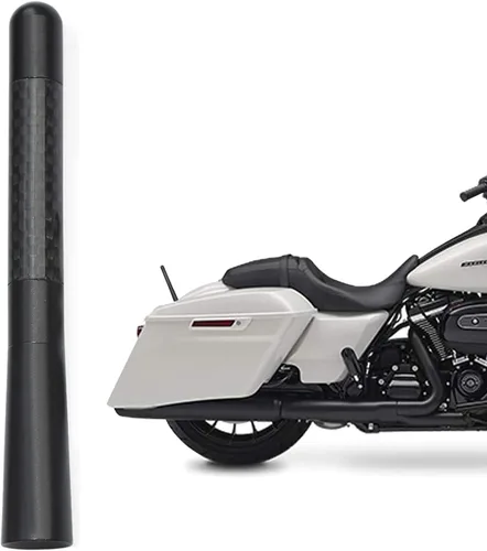 Bingfu Antena de fibra de carbono para motocicleta de repuesto compatible con Harley Davidson 1989-2023 Road King Softail Touring Street Glide Road