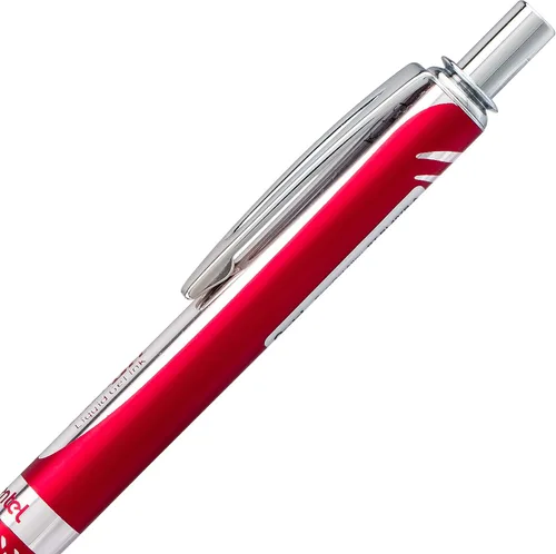 Vista 3 de Pentel BL407-A Línea Ancho, Rodillo de Gel Líquido Sterling con Mecanismo de Presión, 0.014 in Oro