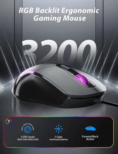 Vista 4 de Teclado mecánico y mouse para juegos de máquina de escribir, panel de metal, teclados retro con tecla redonda, interruptor azul, retroiluminación
