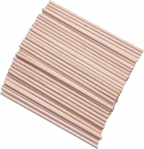 Vista 12 de 60 varillas de madera de 12 pulgadas de madera natural sin terminar para proyectos de manualidades, decoración del hogar, decoración del hogar