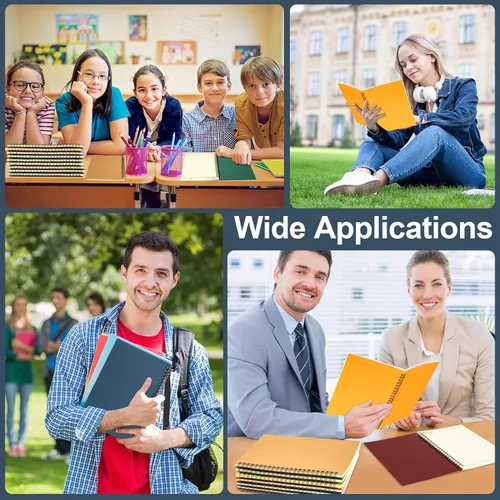 Vista 7 de Cuaderno de espiral a granel, 54 cuadernos A5, cuadernos en espiral de 8.3 x 5.5 pulgadas, cuaderno de espiral con rayas universitarias