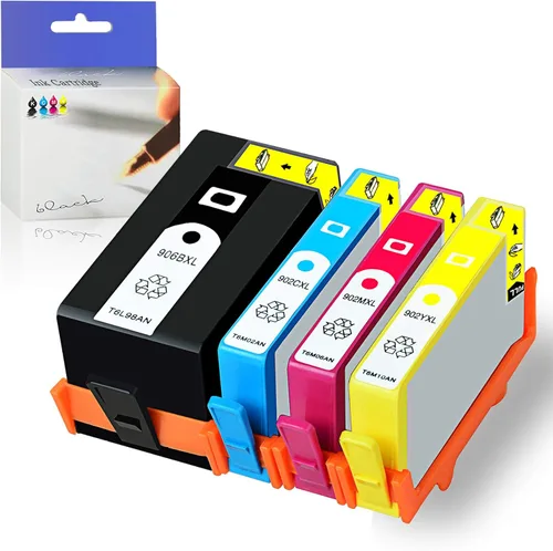 Cartucho de tinta remanufacturado de alto rendimiento 902XL 906XL 906XL 906 XL Paquete combinado compatible con HP OfficeJet Pro 6960 6968 6970 6974