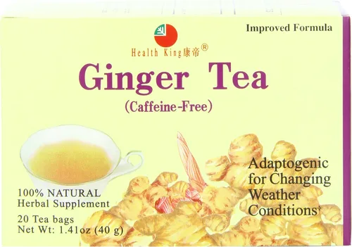 Vista 3 de Health King Té de hierbas de jengibre, bolsitas de té, caja de 20