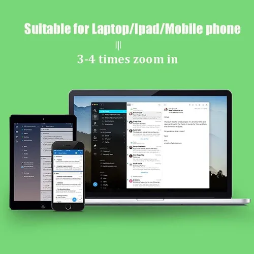 Vista 5 de YXCKG Amplificador de lupa de pantalla 2021, versión más reciente, lupa de pantalla 3D de 21 pulgadas para laptop, lupa para leer, lupa 3X/hoja