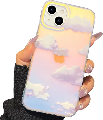 Vista 336 de I-MGAE-IN-AR - Funda diseñada para iPhone 12 y 12 Pro, diseño de mariposa plateada brillante, funda protectora de poliuretano termoplástico, suave