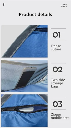 Vista 7 de Tienda de campaña de playa, portátil portátil impermeable y bolsa de protección solar, con bolsa de transporte, tienda de playa automática