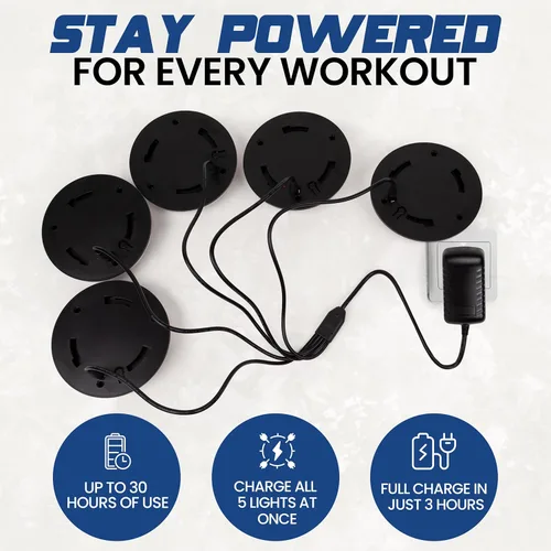 Vista 9 de Reflexx RLT 2.0 - Reaction Time Training Lights for Agility - Hand Eye Coordination Training Agility Light Pods for Reaction Games and Fast