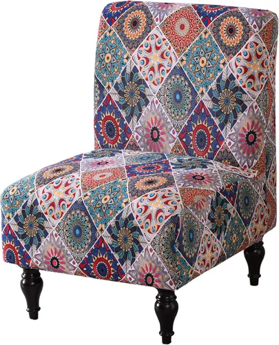 Vista 29 de Funda para Silla de Acento sin Brazos, Funda Elástica para Silla Súper Ajuste, Funda Protectora de Muebles para Silla sin Brazos para Sala de Estar