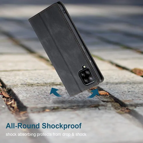 Vista 5 de Funda para Samsung Galaxy A42 5G con bloqueo RFID, tarjetero y función atril magnético, funda de piel con tapa para Samsung Galaxy A42 5G de 6.6