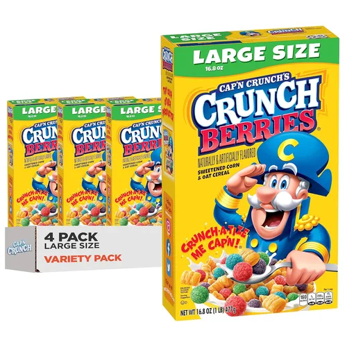 Vista 16 de Quaker - Cereales Cap'n Crunch para el desayuno, sabor original, tazas individuales de 1.3 onzas, paquete de 12