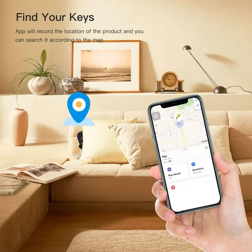 Vista 3 de Paquete de 2 buscadores de llaves, rastreador Bluetooth inteligente, buscador de artículos, funciona con Apple Find My Item Locator Dispositivo