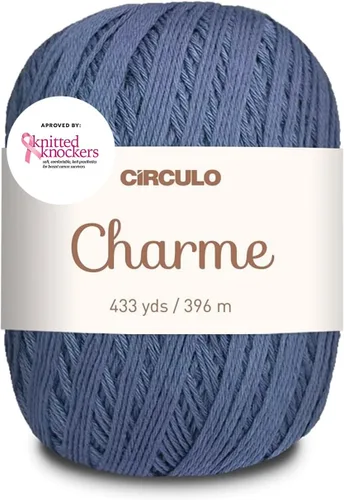 Vista 41 de CIRCULO Charme - Paquete de hilo para tejer y ganchillo, 3 bolas de 100% algodón virgen brasileño mercerizado, peso deportivo suave, color 2012