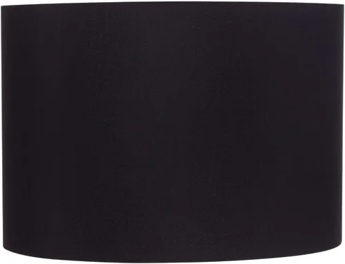 Pantalla de lámpara de tambor de tapa dura grande negra (premontada) 16 pulgadas superior x 16 pulgadas inferior x 11 pulgadas de alto (araña) de