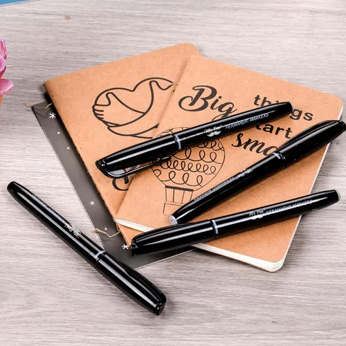 Vista 5 de Mr. Pen- Permanent Markers, 12 Pack, Black, Fine Tip, Black Markers, Fine Tip Markers