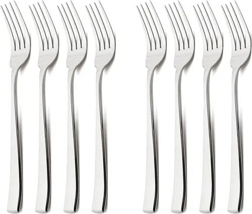 Vista 12 de Cucharas de cena de acero inoxidable 18/10, cucharas plateadas para comer sopa, cereales, cuchara de comida para uso diario