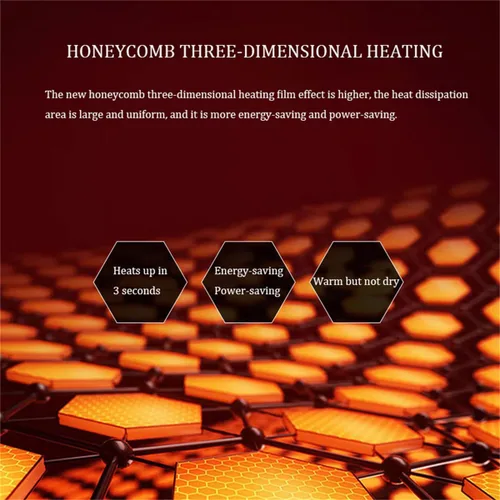 Vista 4 de Graphene Electric Heated Rug, Indoor Space Heater Soft Plush Carpet with Thermostat and Timer,Floor Heating Mat,Heated Foot Warmer,for Living Room