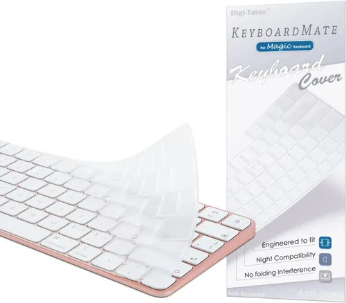 Vista 13 de Funda de teclado para teclado mágico M4 iMac 2024 (diseño europeo, llave de entrada de 7 formas) (modelo A3119, Touch ID, con llave numérica), funda
