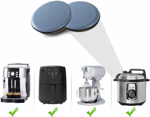 Vista 5 de 12 Pcs Kitchen Appliance Sliders, Furniture Sliders, Appliance Sliders for Kitchen Appliances, Adhesive Magic Self Stick Sliders, Compatible with