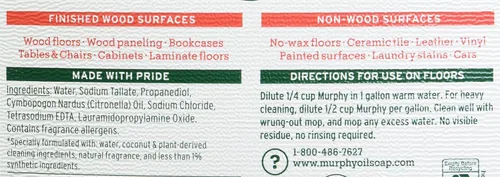 Vista 5 de Murphy, CPC01103, jabón de aceite de madera Clnr de 128 onzas, 1 cada uno, dorado