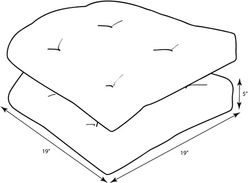 Vista 2 de Pillow Perfect Forsyth - Cojín sólido para asiento de patio de mimbre para interiores/exteriores, reversible, resistente a la intemperie y a