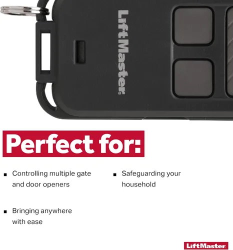 Vista 6 de Liftmaster/Chamberlain/Sentex amz890mx. Transmisor remoto para abrir la puerta del cochera, con 3 botones.