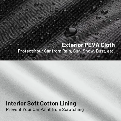 Vista 6 de Favoto Cubierta para auto hatchback impermeable de 6 capas para todo tipo de clima, resistente, para automóviles, cubierta exterior completa