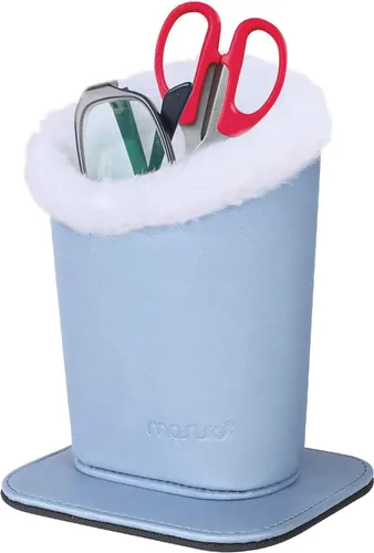 Vista 4 de MOSISO Soporte para gafas, funda de piel sintética con forro de felpa con base magnética