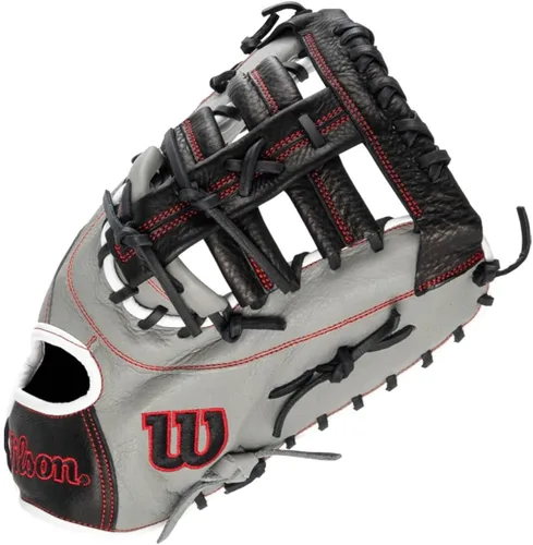 Vista 4 de WILSON 2024 A1000 1620 - Manopla de béisbol de 12.5 pulgadas, color plata/negro/rojo