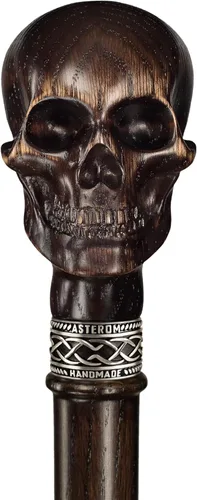 Vista 5 de Asterom Bastón de Calavera - Hecho a Mano - Bastón de Calavera Bastón Gótico de Vampiro Bastones de Calavera para Hombres, Bastón Steampunk