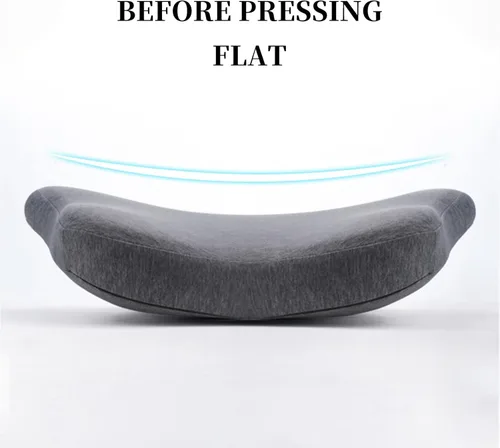 Vista 3 de Almohada lumbar extra densa, soporte firme de espalda multiregión para aliviar el dolor de espalda baja, cojín de apoyo lumbar con correa para silla