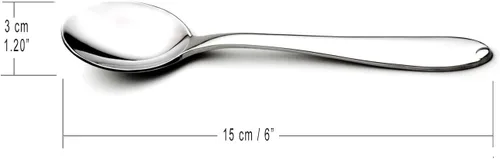 Vista 3 de Cuisinox Juego de cucharas de cubiertos de acero inoxidable con patrón alfa, 4 cucharaditas