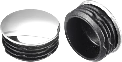 HARFINGTON Tapa de extremo de poste, 4 piezas de 1.575 in (1-9/16 pulgadas), tapa de poste de cerca, cabeza de acero, cubierta de tubo redondo,