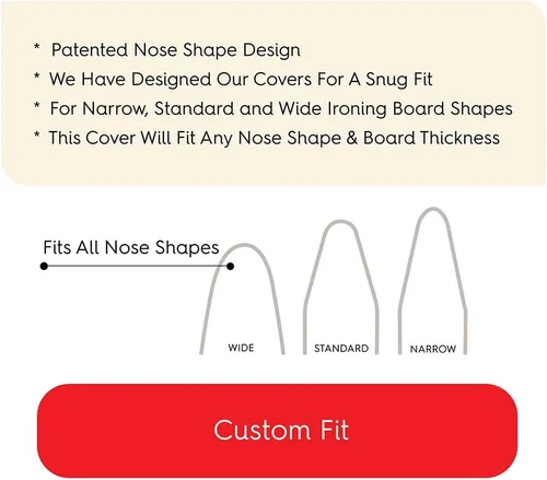 Vista 7 de TIVIT Funda para tabla de planchar de 15 x 54 pulgadas, fundas acolchadas ecológicas sin blanquear, algodón natural sin tratar y no tratar, 2 capas