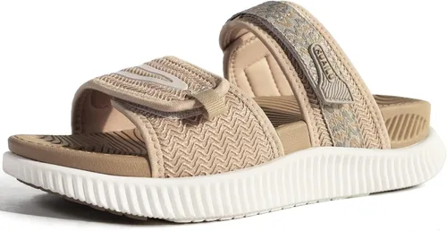 KuaiLu Sandalias ortopédicas de moda para mujer, atléticas, gruesas, acolchadas, con correa ajustable, sandalias para caminar con cómodo soporte de