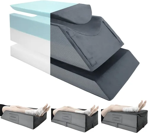 Vista 8 de Almohadas para elevar la pierna Kehangte después de la cirugía, almohada para elevar la pierna ajustable en 4 alturas, equipo de recuperación